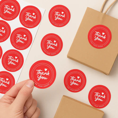 Thank You Stickers 1.5" (Pack of 500) – SleekStamp®